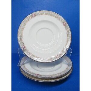 Noritake Imperial Garden Set Of Three 5 7/8" Saucers Only VGC
